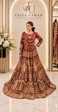 Deep Maroon Handcrafted Bridal Lehenga