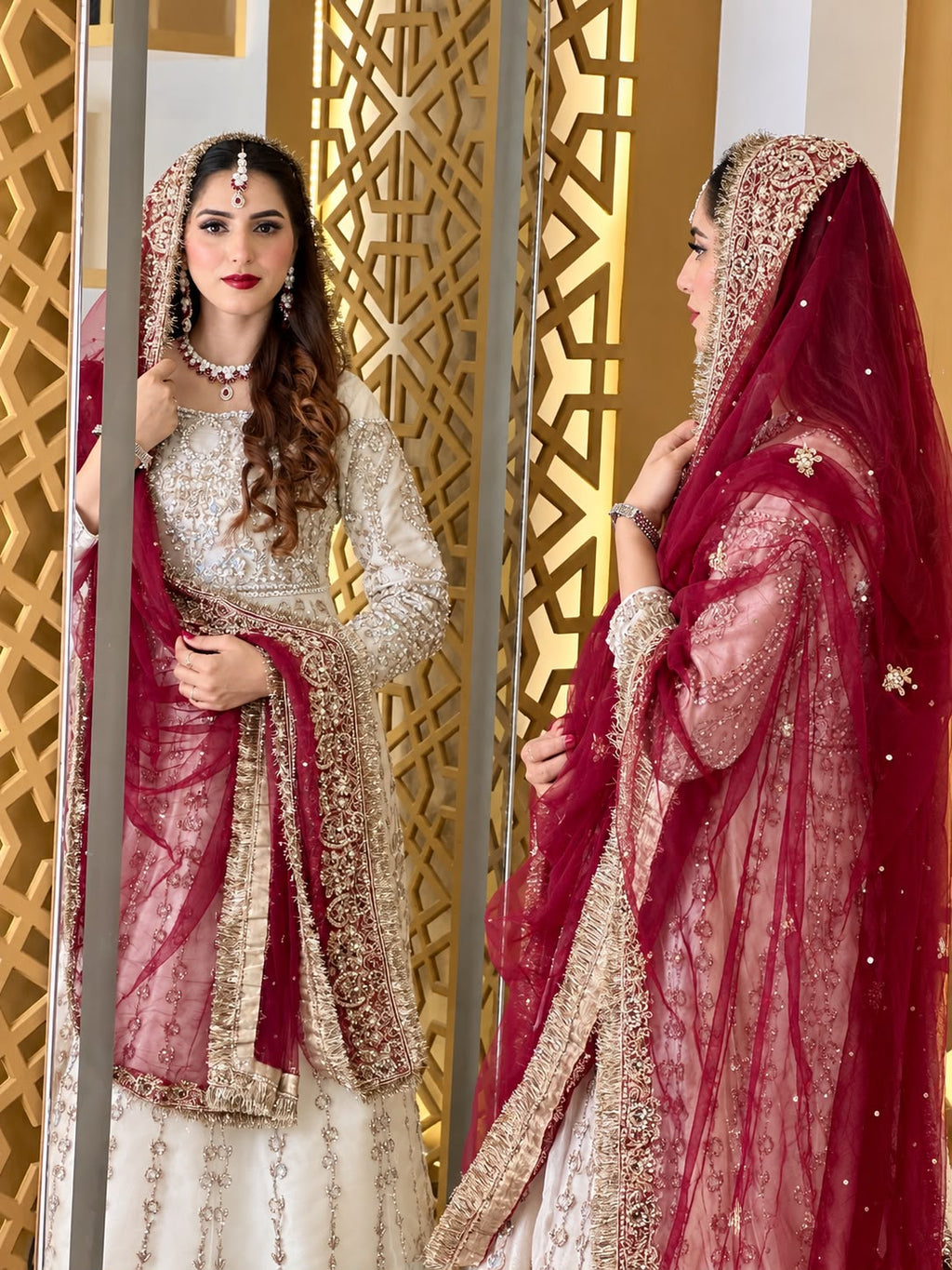 White maxi for nikkah